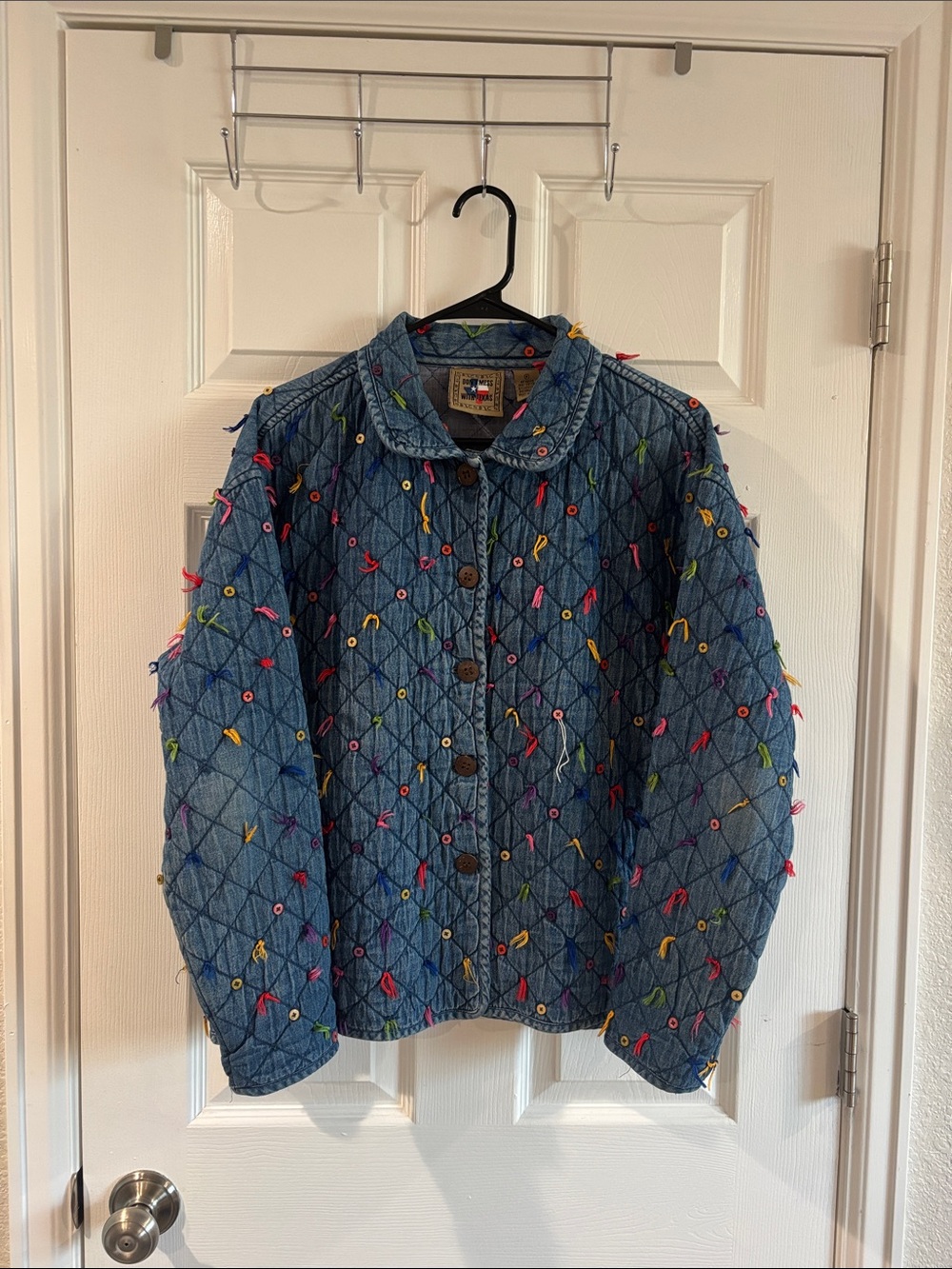 Vintage “Don’t Mess With Texas” Quilted Denim Jacket